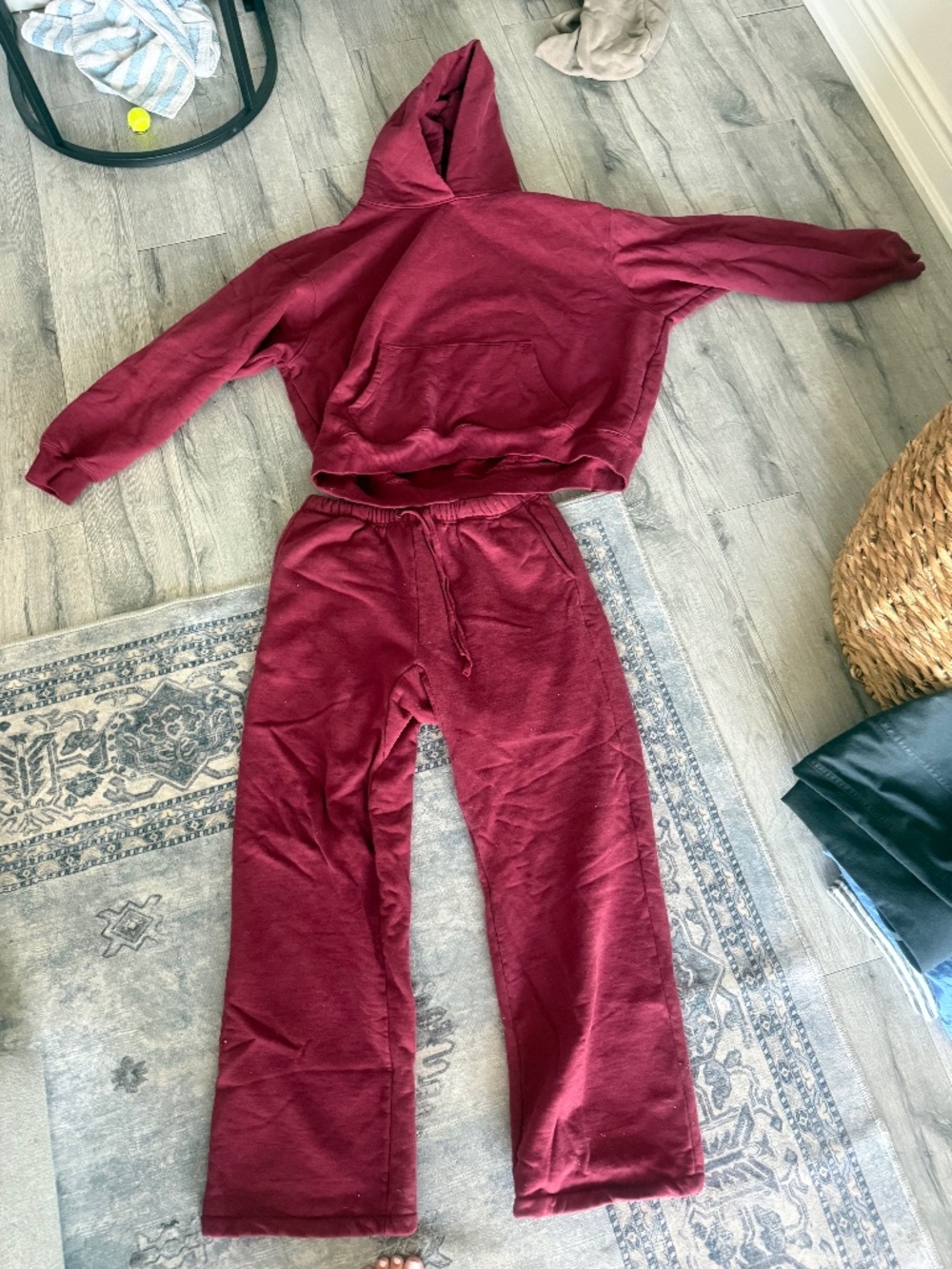 Elwood Maroon Sweat Set